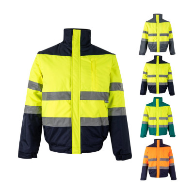 VL JUPITER LARGE. Two-tone padded jacket (180g/m²) in polyester (100), with PU coating